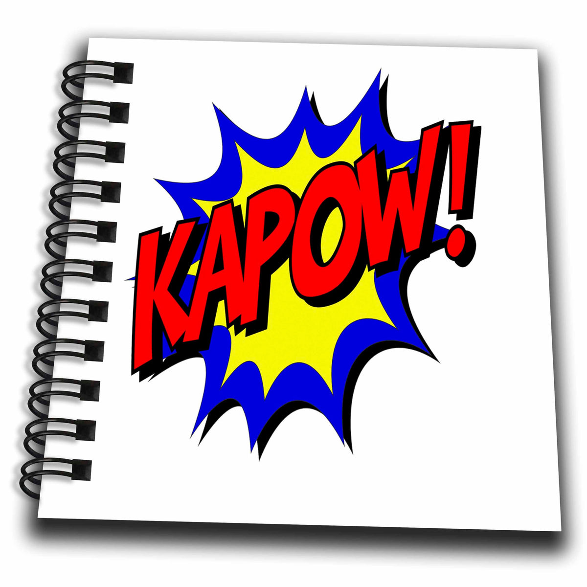 3dRose AmansMall Funny Quotes - Kapow Superhero Fighting Punch Comic Strip Word 3drsmm - Drawing Book
