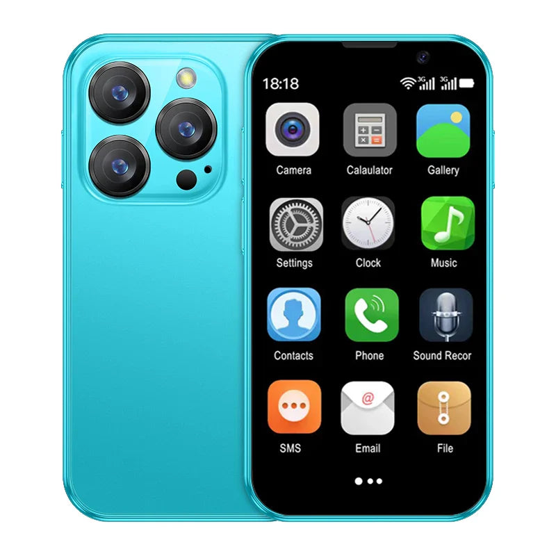 Mini 3.0-inch (7.6 cm) Android 9 Smartphone — 2GB RAM 16GB ROM, Dual SIM, 3G, Type-C, Face Unlock