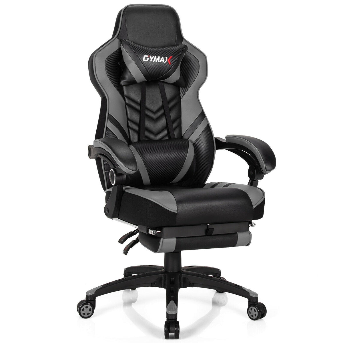 Adjustable Gaming Chair with Footrest
