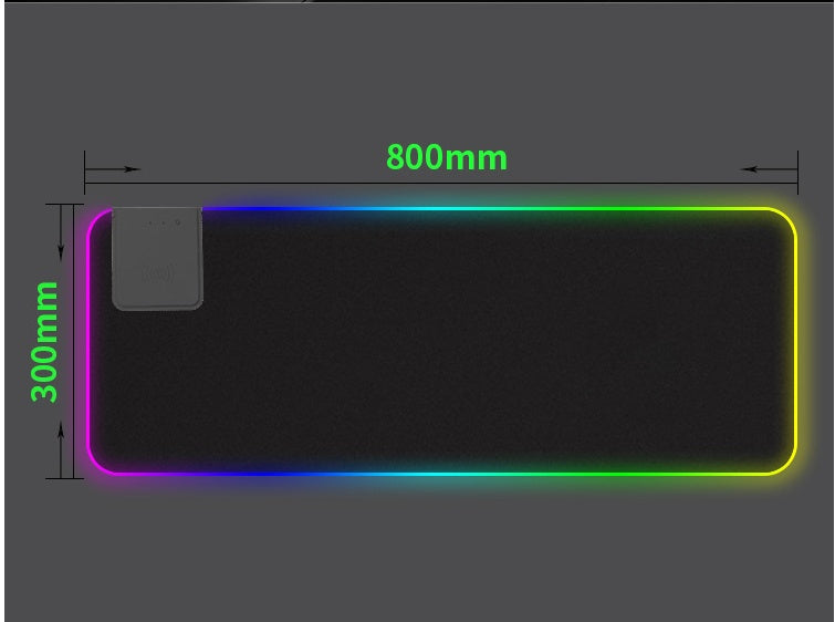 Gaming mouse pad with dimensions labeled on a gray background. Gaming Mouse Pad