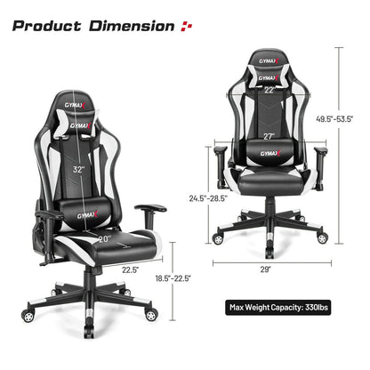 Gaming Chair Adjustable Swivel Racing Style Computer Office Chair