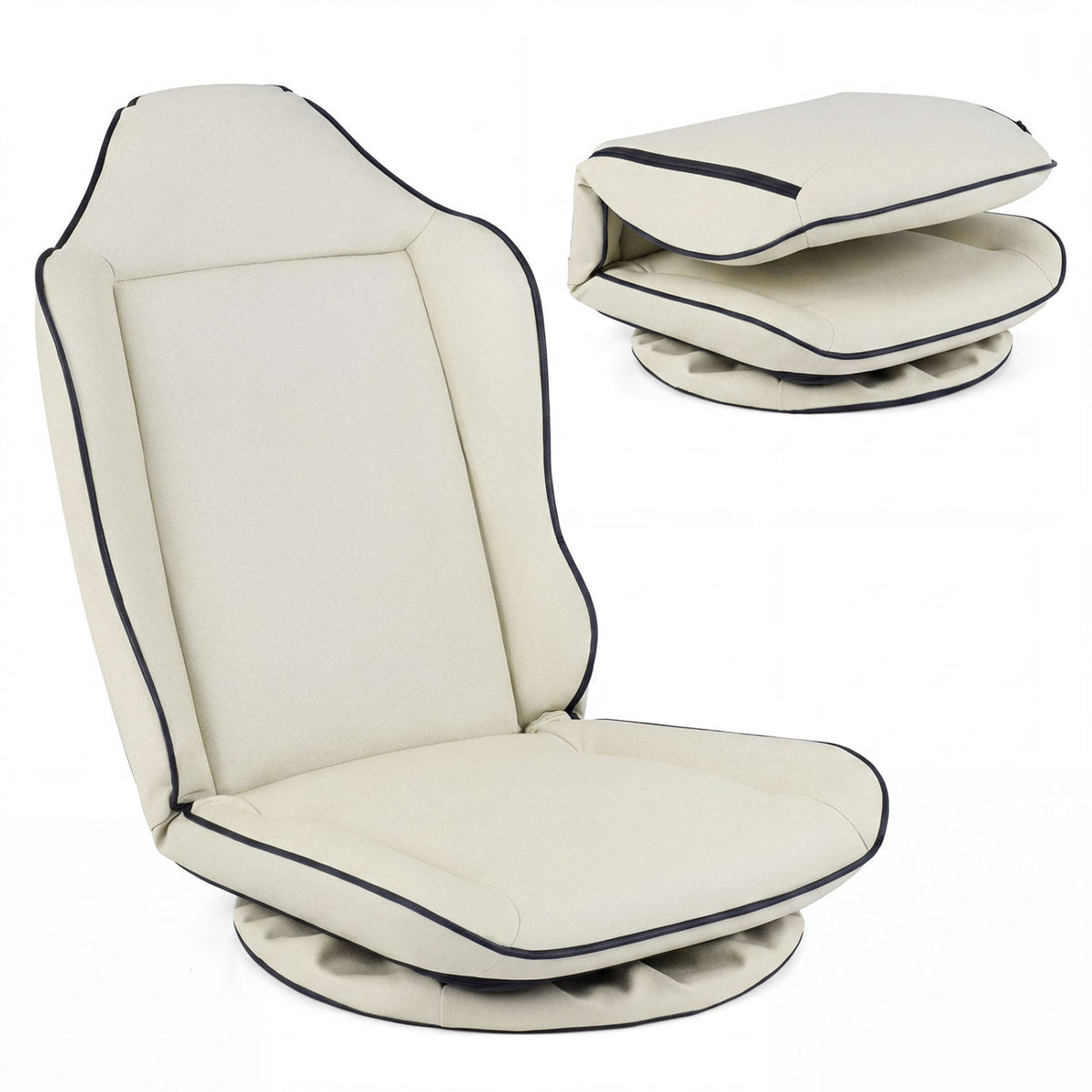 360° Swivel Floor Gaming Chair with Adjustable Backrest