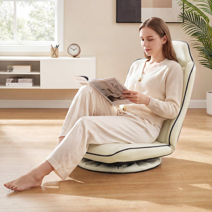 360° Swivel Floor Gaming Chair with Adjustable Backrest