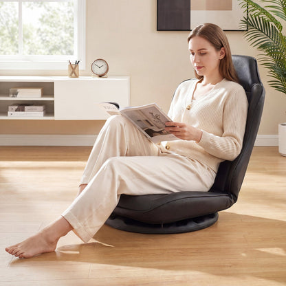 360° Swivel Floor Gaming Chair with Adjustable Backrest