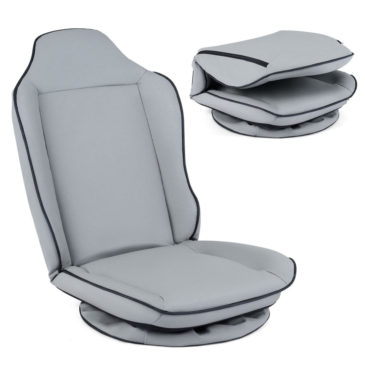 360° Swivel Floor Gaming Chair with Adjustable Backrest