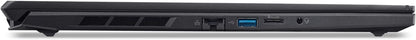 Side view of a laptop with ports and connectors