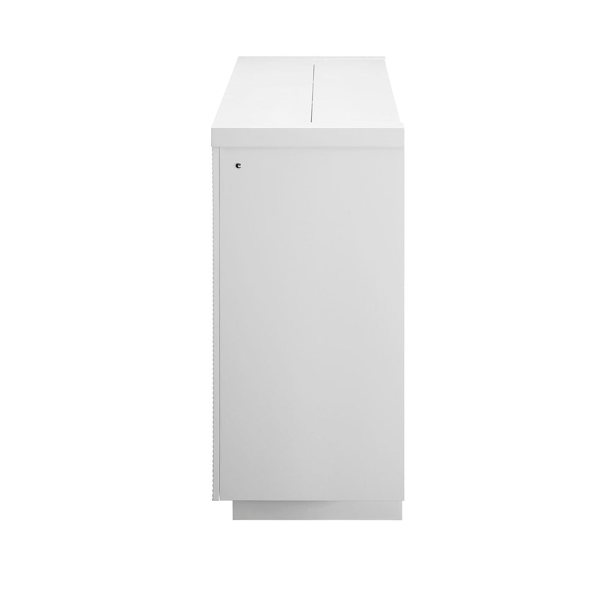 White cabinet on a white background