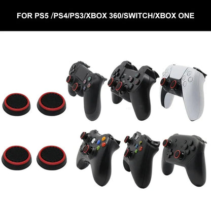 4PCS Silicone Thumbstick Grip Caps | Universal Joystick Covers for PS5, PS4, Xbox, Steam Deck, and Switch Pro Controllers
