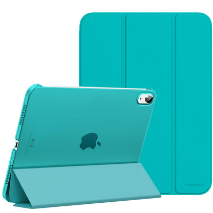 MoKo for iPad (A16) 11th Generation Case 11 Inch 2025, iPad 10th Generation Case 10.9 Inch 2022, Slim Stand Hard PC Translucent Back Shell Smart Cover, Support Touch ID, Auto Wake/Sleep, Navy Blue
