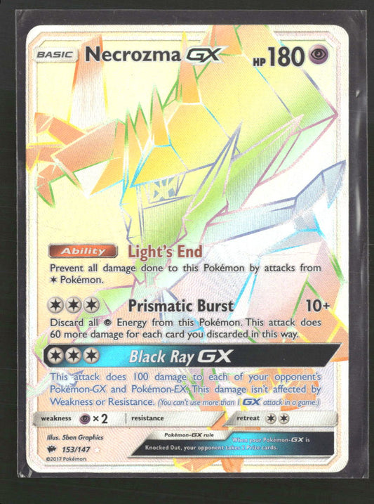 SM - Burning Shadows Necrozma GX (Secret) #153/147 Damaged