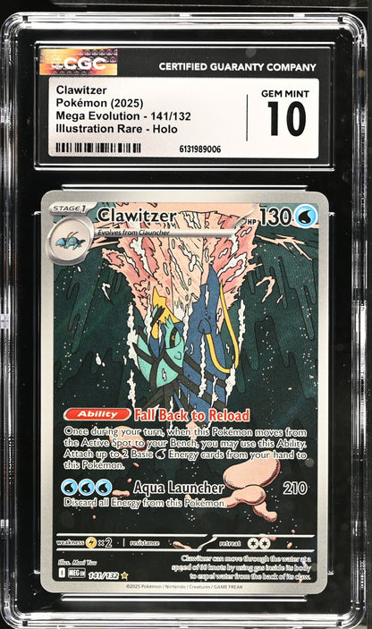 2025 Mega Evolution Clawitzer 10 CGC #141/132