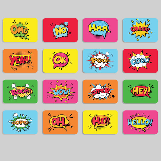 Comic Book Affirmation Cards, Deck of 16