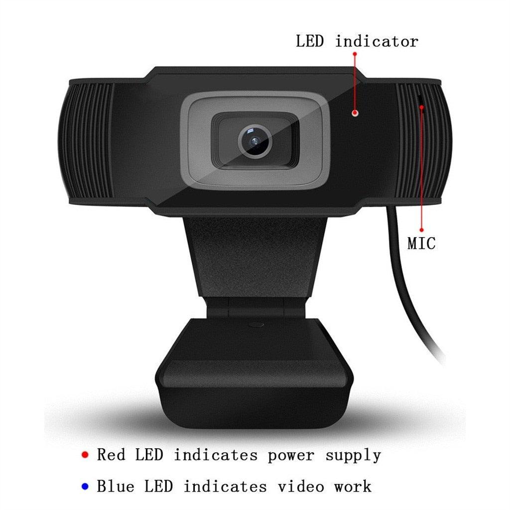 720p HD Webcam with Mic Rotatable PC Desktop Web Camera Cam Mini Computer WebCamera Cam Video Recording Work Video Calling and Recording For Camera Desktop OR Laptop Gaming Conferencing & Working