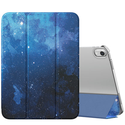 MoKo for iPad (A16) 11th Generation Case 11 Inch 2025, iPad 10th Generation Case 10.9 Inch 2022, Slim Stand Hard PC Translucent Back Shell Smart Cover, Support Touch ID, Auto Wake/Sleep, Navy Blue