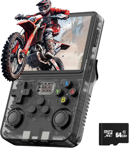 Retro Handheld Game Console 3.5-Inch (8.9 cm) IPS Screen Linux Portable Player, 15,000+ Games, Dual 3D Joysticks, USB-C