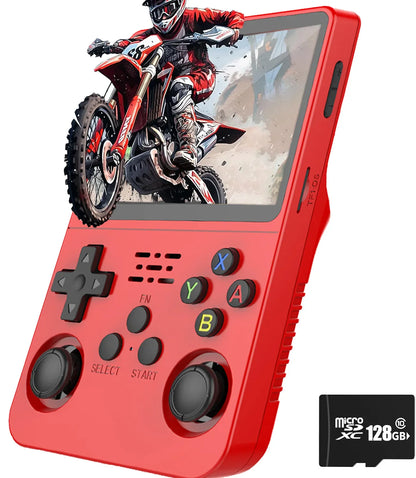 Retro Handheld Game Console 3.5-Inch (8.9 cm) IPS Screen Linux Portable Player, 15,000+ Games, Dual 3D Joysticks, USB-C