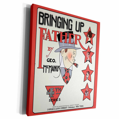 3dRose Copy of a 1921 cartoon comic book cover of Bringing... - Museum Grade Canvas Wrap (cw_151949)