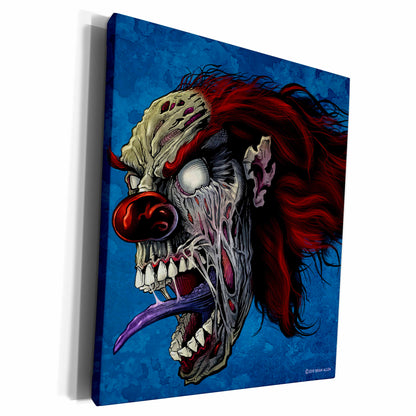 3dRose Comic book style illustration of an evil clown. - Museum Grade Canvas Wrap (cw_252428)