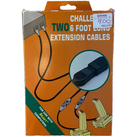 Box of two 6-foot long extension cables with a price tag on an orange background