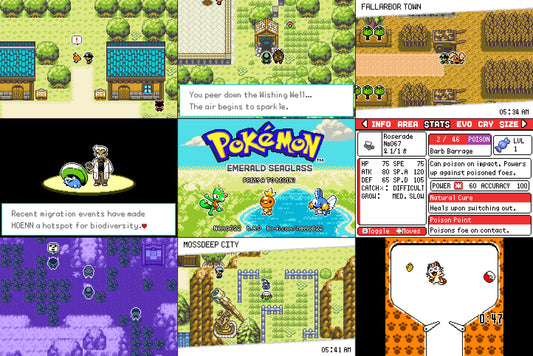 Pokemon Emerald Seaglass GBA Pokemon ROM Hack Video Game Boy Advance