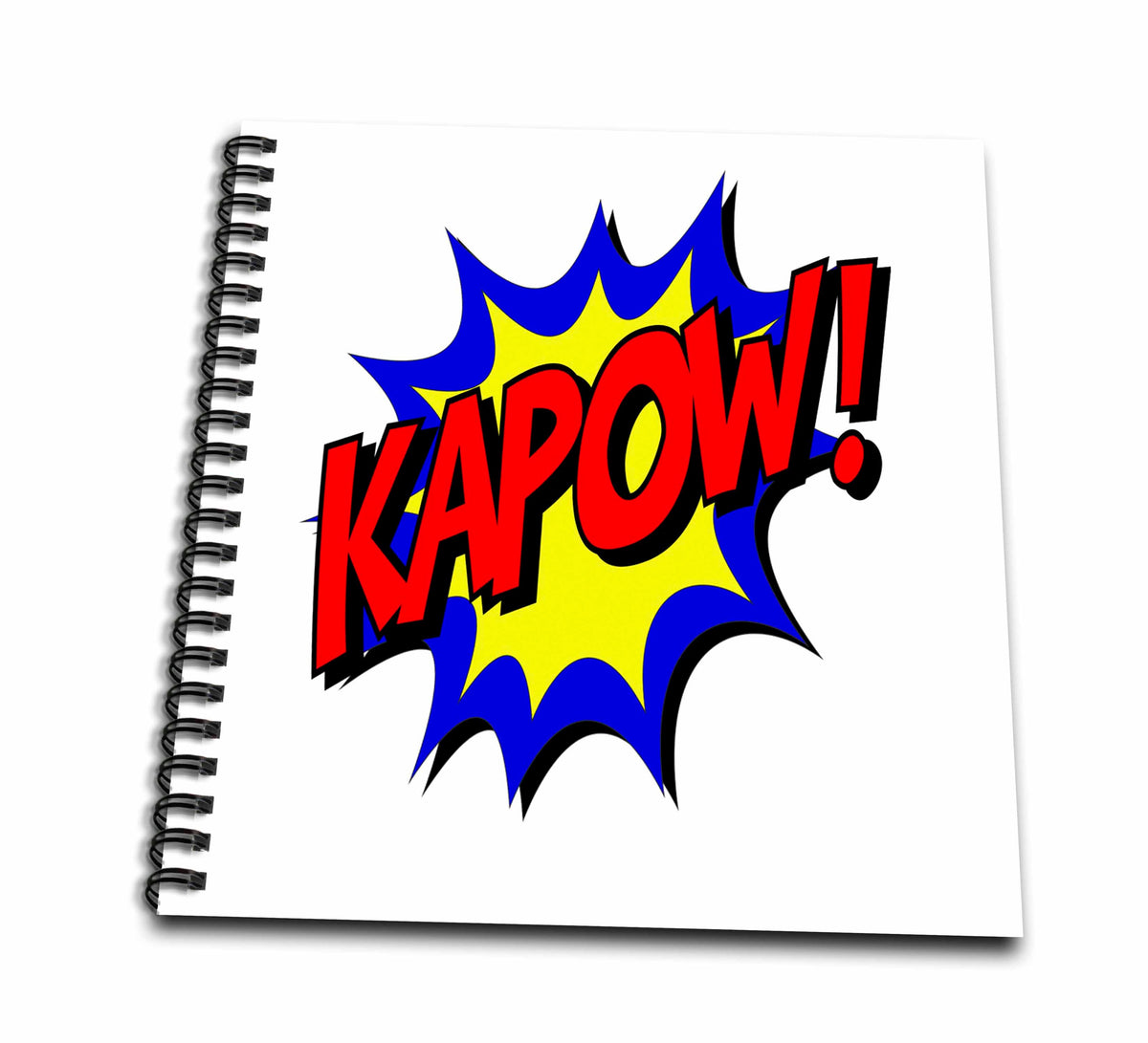 3dRose AmansMall Funny Quotes - Kapow Superhero Fighting Punch Comic Strip Word 3drsmm - Drawing Book