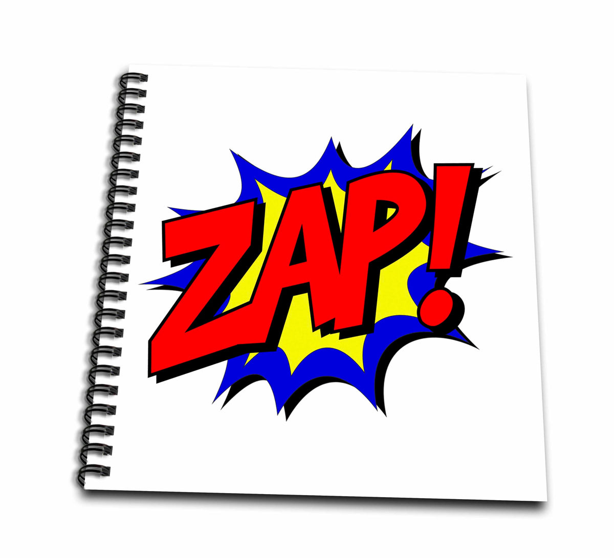 3dRose AmansMall Funny Quotes - Zap Superhero, Lighting Fast Energy, Comical Word, 3drsmm - Drawing Book