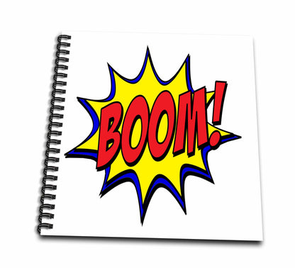 3dRose AmansMall Funny Quotes - Boom, Big Fight, Superhero Comic Strip Words, 3drsmm - Drawing Book