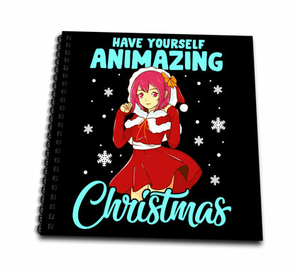3dRose Have Yourself Animazing Christmas with Comic of Anime Manga - Drawing Books (db_326469)