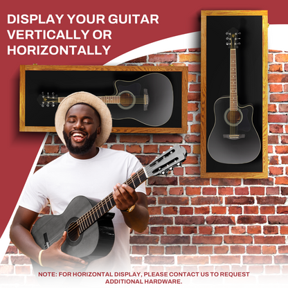 Acoustic Guitar Display Case - Premium Oak