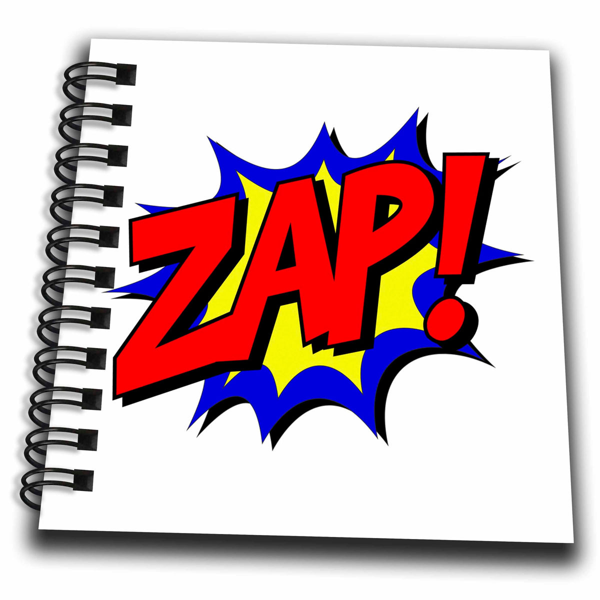 3dRose AmansMall Funny Quotes - Zap Superhero, Lighting Fast Energy, Comical Word, 3drsmm - Drawing Book