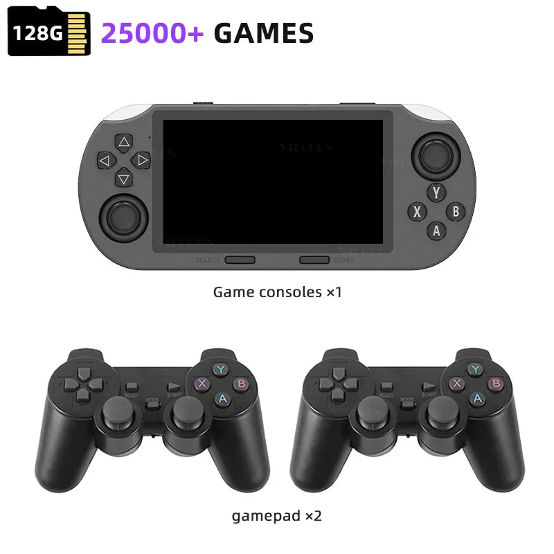4.5-Inch Portable Retro Handheld Game Console — 854x480 Screen, Multi-Emulator PS1 Support, MP3 & Video, Two-Player Ready