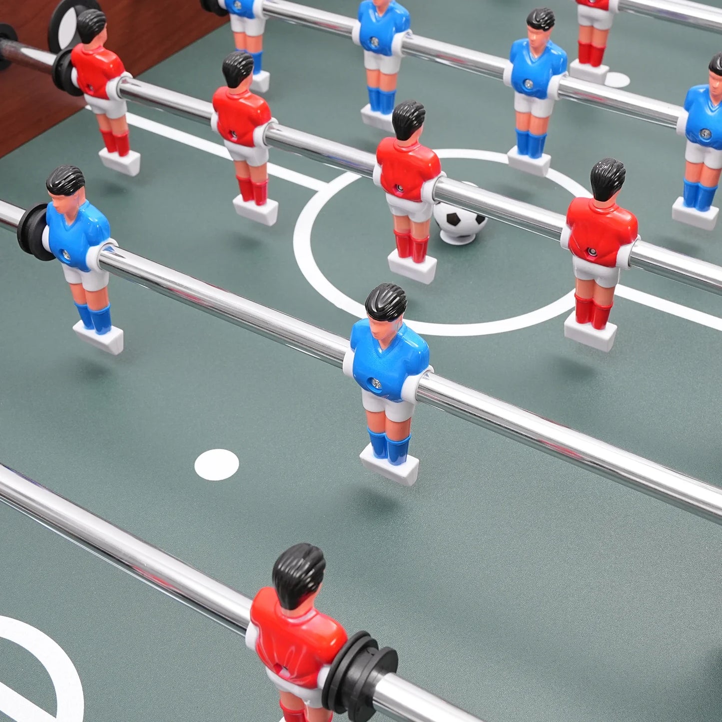 Foosball Table 47.2 x 24 in (120 x 61 cm) - 8-Rod Soccer Game Table with Scoreboard and Ball Storage for Teens & Adults