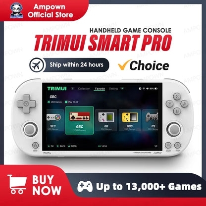 Handheld Retro Game Console 4.96-inch (126 mm) IPS Screen — Linux OS, RGB Joystick, 13,000+ Games, Portable Gaming Gift