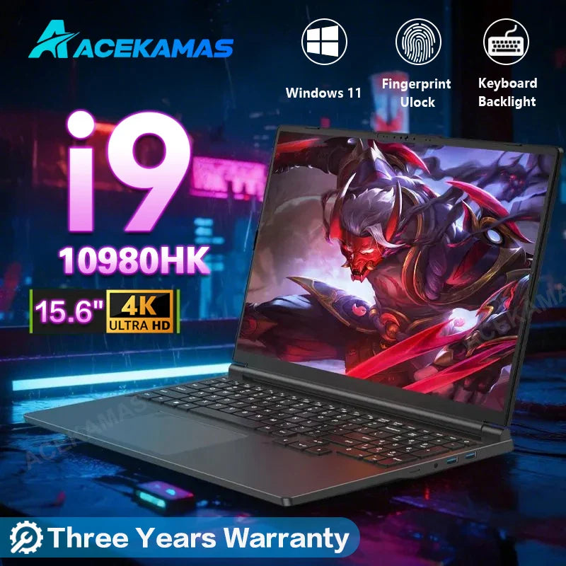 15.6-inch (39.6 cm) Gaming Laptop Intel Core i9 Windows 11 Pro 16GB DDR4 1TB SSD IPS FHD 1920x1080 Fingerprint Backlit Keyboard