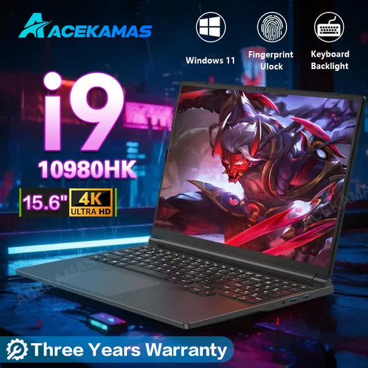 15.6-inch (39.6 cm) Gaming Laptop Intel Core i9 Windows 11 Pro 16GB DDR4 1TB SSD IPS FHD 1920x1080 Fingerprint Backlit Keyboard
