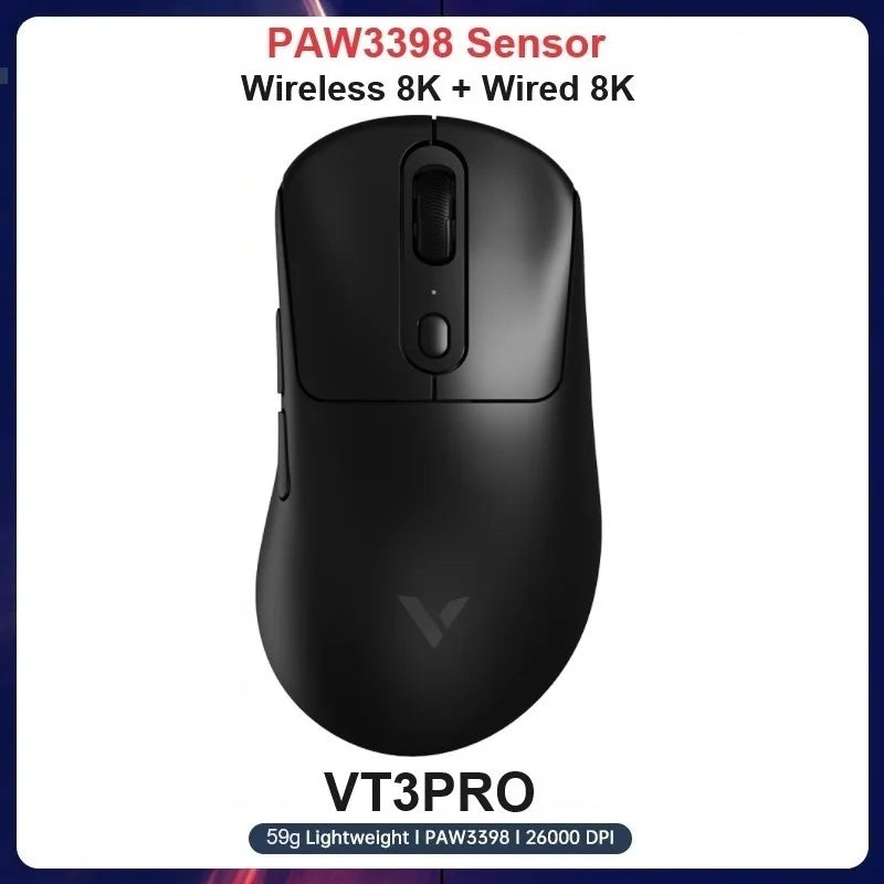 Wireless Gaming Mouse 59g (2.08 oz) Ultra-Light 8KHz (8000Hz) Polling 26,000 DPI 9 Programmable Buttons Ultimate Optical Sensor