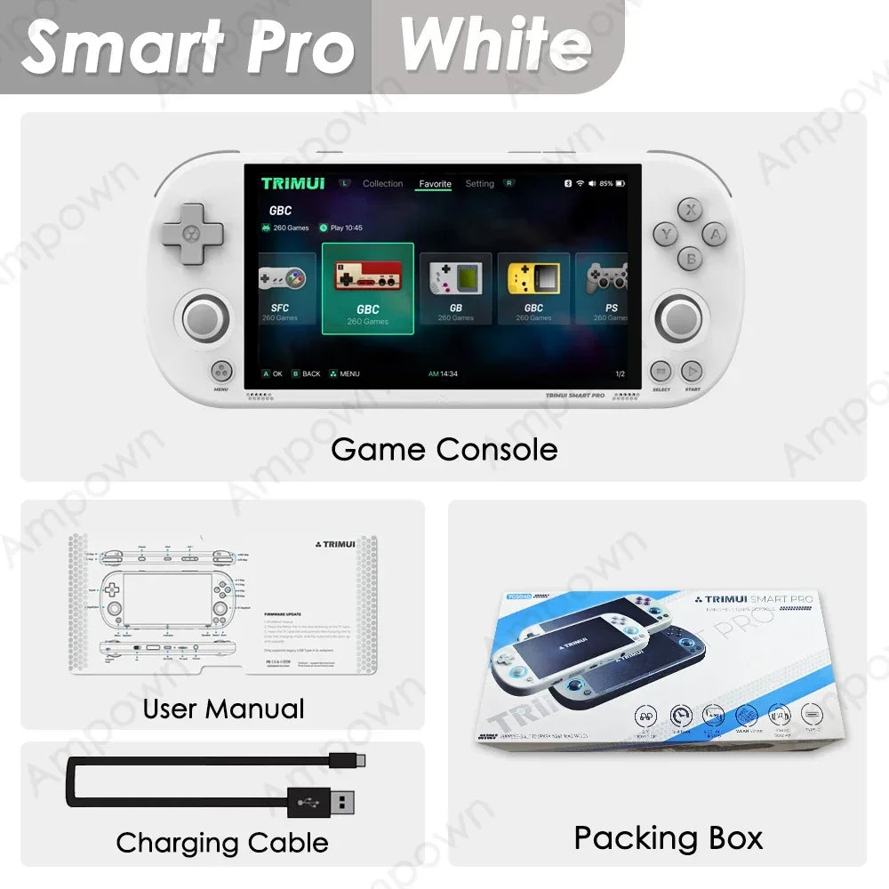 Handheld Retro Game Console 4.96-inch (126 mm) IPS Screen — Linux OS, RGB Joystick, 13,000+ Games, Portable Gaming Gift