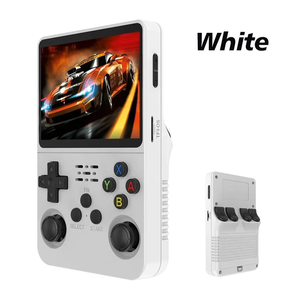 Retro Handheld Video Game Console Linux Portable Pocket Player, 3.5-inch (89 mm) IPS Screen, 64GB/128GB, 15,000+ Games, Mini HDMI