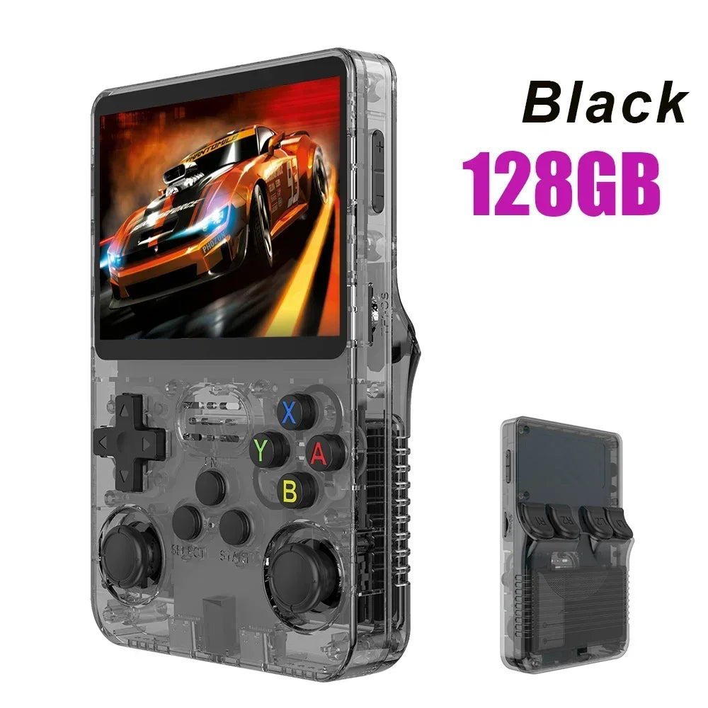 128GB Open-Source Retro Handheld Game Console - 3.5" (8.9 cm) IPS Screen, Linux Pocket Video Player, Orange
