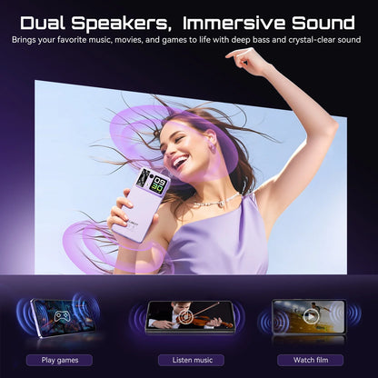Android 15 Dual-Screen Smartphone, 6.88-inch 120Hz, 24GB RAM 256GB ROM, G100 Octa-Core 2.2GHz, 64MP, 5100mAh, NFC, 4G