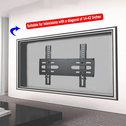 TV wall mount suitable for televisions with a diagonal of 14-42 inches on a white background.