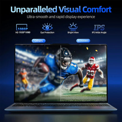 15.6" (39.6 cm) FHD Laptop - Intel Core i7/i3, 16GB DDR4, 1TB SSD, Windows 11 Pro, IPS, Backlit Keyboard, Fingerprint Reader