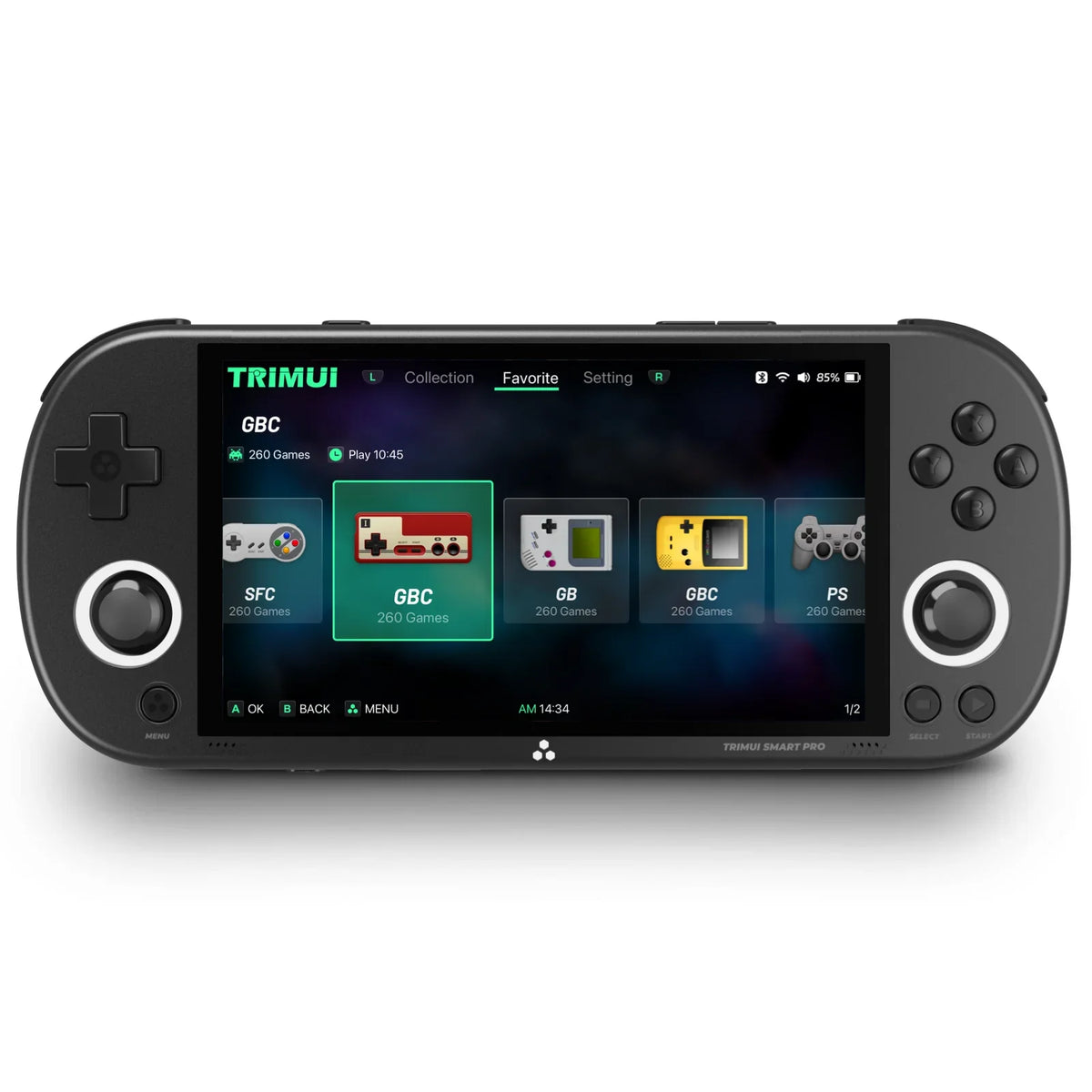 4.96-Inch (12.6 cm) IPS Handheld Retro Game Console - Linux OS, Joystick, RGB Lighting, 1280x720