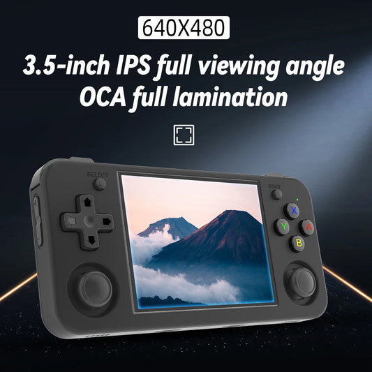 Retro Handheld Game Console 3.5-inch (8.9 cm) IPS Screen, Quad-Core, Bluetooth & Wi‑Fi, HDMI Output, 3,300 mAh Battery, 64GB (Expandable to 512GB), 5,500+ Games