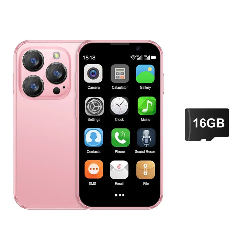 Mini 3.0-inch (7.6 cm) Android 9 Smartphone — 2GB RAM 16GB ROM, Dual SIM, 3G, Type-C, Face Unlock
