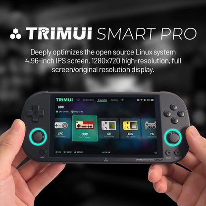 4.96-Inch (12.6 cm) IPS Handheld Retro Game Console - Linux OS, Joystick, RGB Lighting, 1280x720