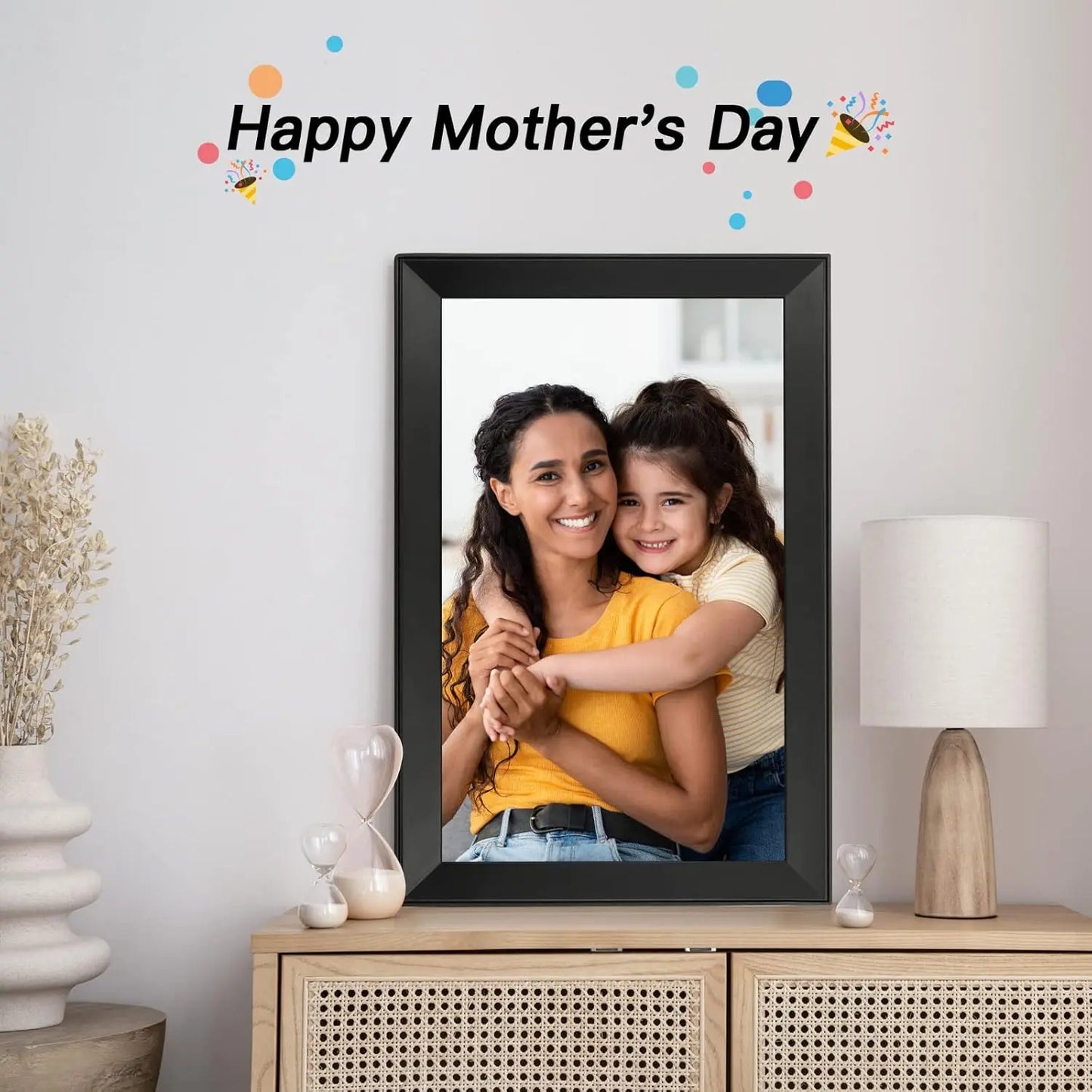 15.6-Inch (39.6 cm) 1080P WiFi Touch IPS Digital Photo Frame – 32GB or 32GB+64GB, SD/USB, Frameo Support