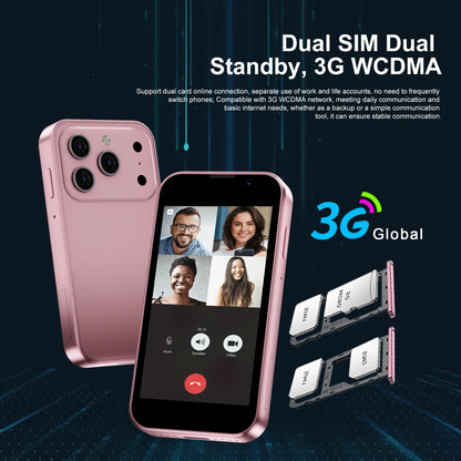 3.0-inch (7.6 cm) Mini Android Phone — 2GB RAM 16GB ROM, Dual SIM 3G, Wi‑Fi, GPS, Type-C