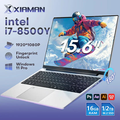 15.6-inch (39.6 cm) Windows 11 Pro Laptop — Intel Core i7, 16GB RAM, 1TB/2TB SSD, Fingerprint, 1920x1080 IPS