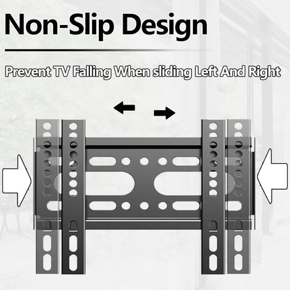 TV mount with non-slip design feature on a light gray background